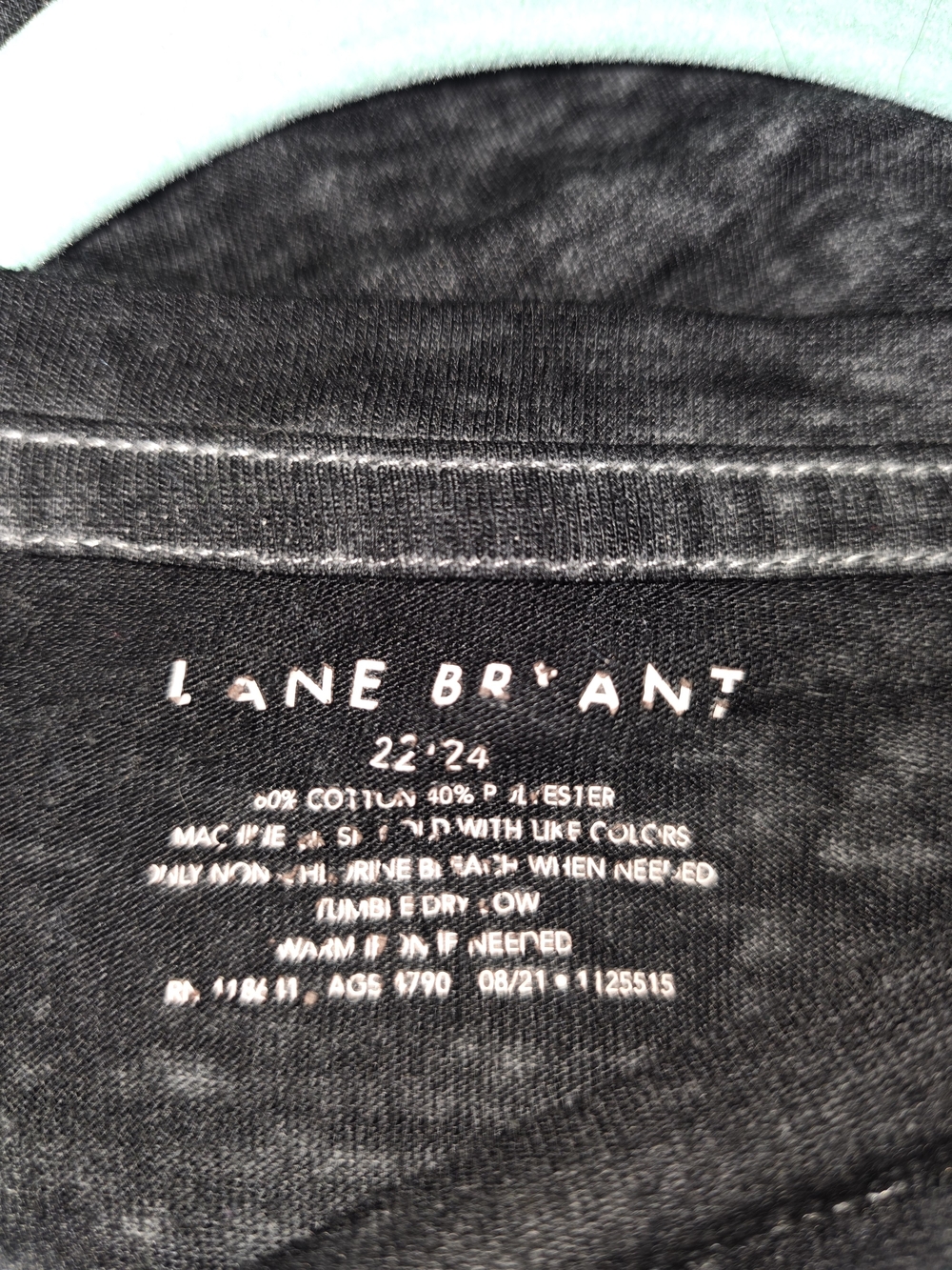 Lane Bryant Black Short Sleeve Sequin 'Fabulous' Tunic Top - Picture 3 of 3